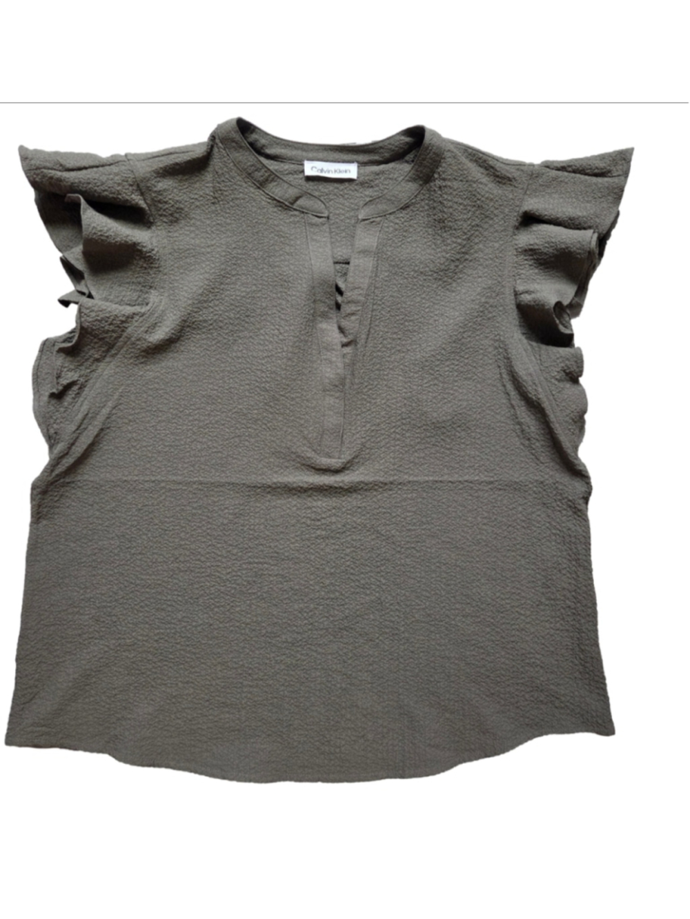 Women's Calvin Klein Olive Blouse Size M